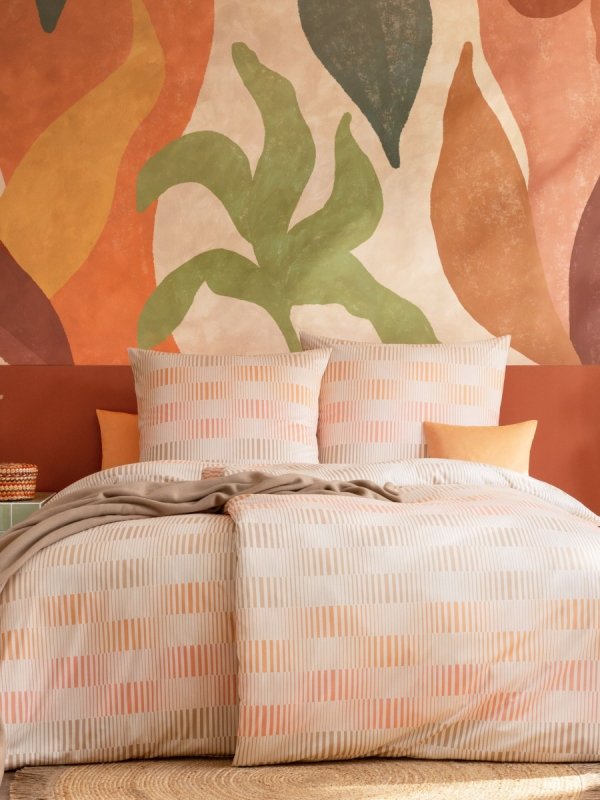 Estella pościel mako- jersey Damian apricot 6541 135x200