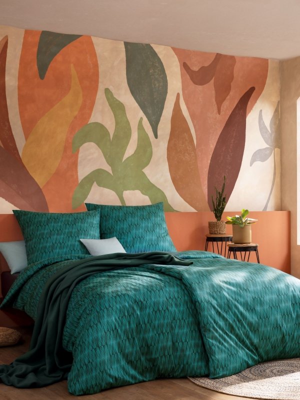 Estella pościel mako- jersey Markus petrol 6532 155x200