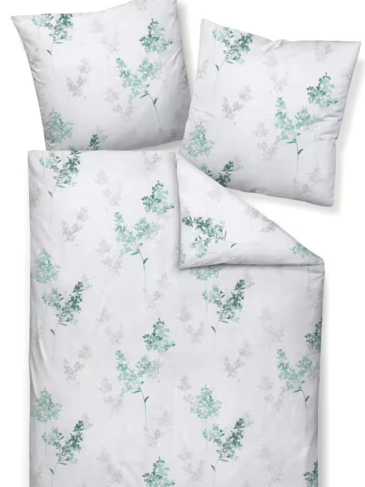 Janine pościel biber Davos jadegrün 65172 155x200