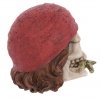 figurka czaszka pirata z nożem w zębach - piracka czaszka