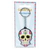 breloczek do kluczy - Meksykańska Czaszka Calavera Biała, Sugar Skull
