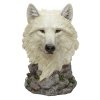 Biały Wilk Strażnik Północy - stojak na butelkę wina w kształcie głowy wilka
