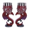 Smocza Modlitwa Dragons Devotion zestaw 2 kielichy dekoracyjne ze smokami w kształcie serca