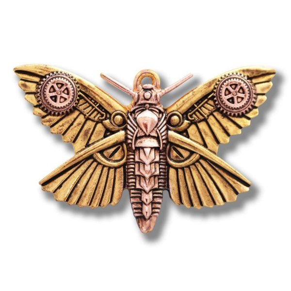 naszyjnik w stylu steampunk - wisiorek &quot;Ćma Magradore&quot; Magradore's Moth by Anne Stokes