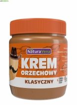 KREM ORZECHOWY KLASYCZNY GŁADKI 100 % BEZ DODATKU SOLI I CUKRÓW NATURAVENA 340 g