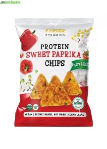 CHRUPKI PIRAMIDKI PROTEINOWE O SMAKU SŁODKIEJ PAPRYKI BEZGLUTENOWE POPCROP 60 g