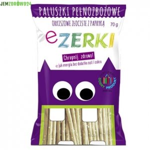 EZERKI PALUSZKI ORKISZOWE BEZ SOLI Z PAPRYKĄ 70 g