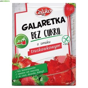 GALARETKA TRUSKAWKOWA BEZ CUKRU I GLUTENU CELIKO