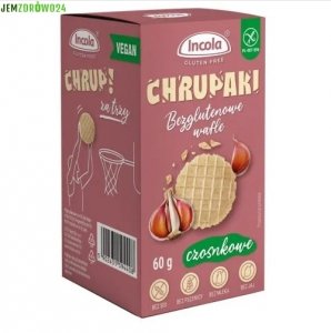 BEZGLUTENOWE WAFLE CHRUPAKI CZOSNKOWE CZOSNEK INCOLA 60 g 