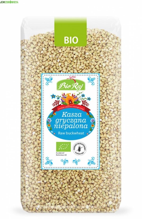 KASZA GRYCZANA NIEPALONA BEZGLUTENOWA EKOLOGICZNA BIO RAJ 500 g
