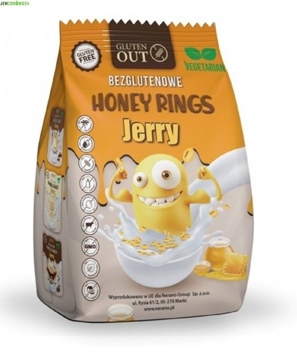 KÓŁKA ZBOŻOWE MIODOWE BEZGLUTENOWE JERRY GLUTEN OUT 375 g