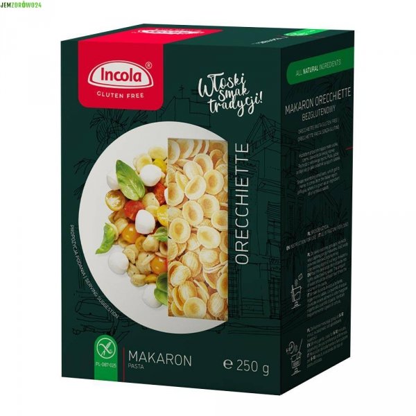 MAKARON WŁOSKI BEZGLUTENOWY ORECCHIETTE INCOLA 250 g