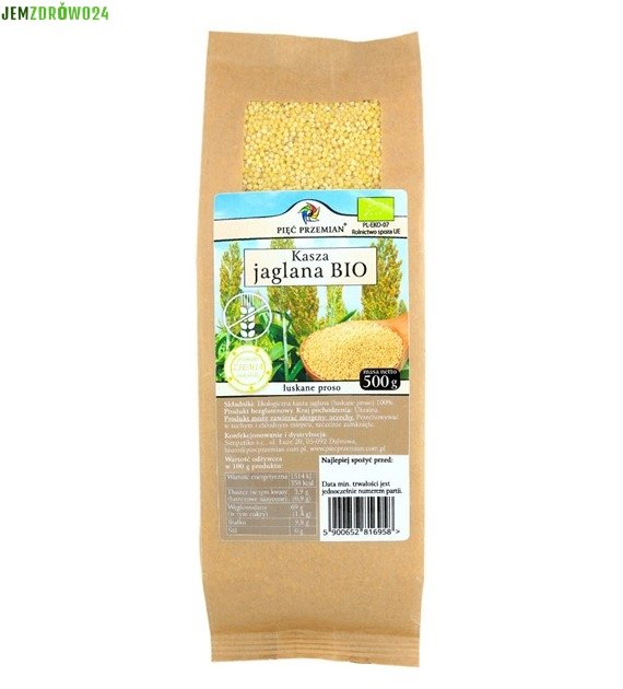 KASZA JAGLANA EKOLOGICZNA BEZGLUTENOWA PIĘĆ PRZEMIAN 500 g