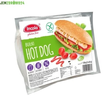 BEZGLUTENOWE BUŁKI NA HOT-DOGI INCOLA 2 x 65 g
