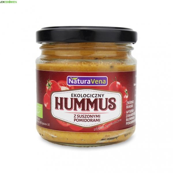 HUMMUS Z SUSZONYMI POMIDORAMI BIO NATURAVENA 185 g 