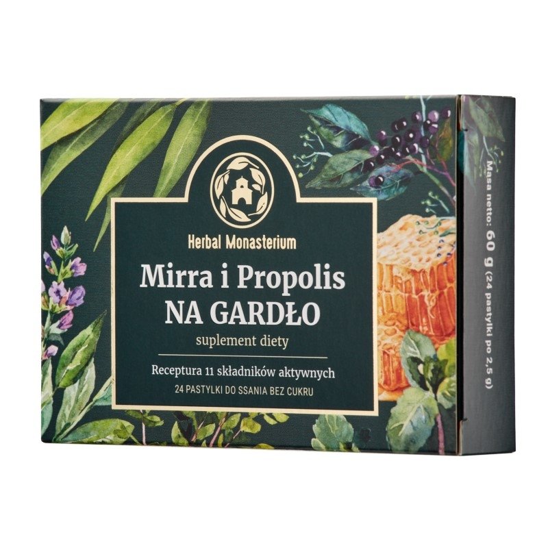 Mirra i Propolis na Gardło 24 pastylek