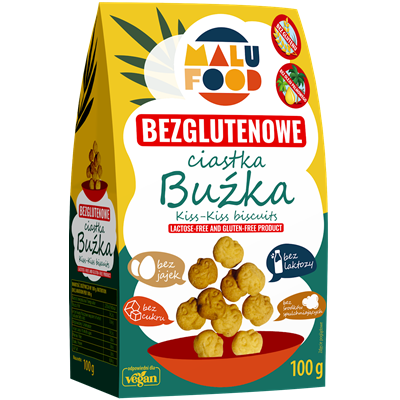 Ciastka Buźka Bezglutenowe bez Cukru 100g