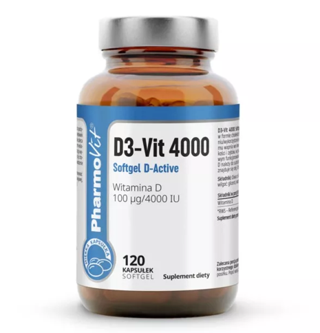 Witamina D3 4000IU 120 kapsułek