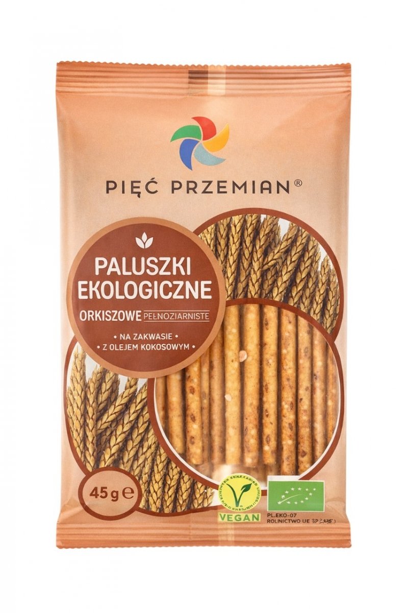 Paluszki Orkiszowe Pełnoziarniste BIO 45g