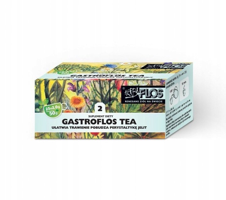 Gastroflos TEA nr 2 - Herbatka Ułatwia Trawienie 25 saszetek