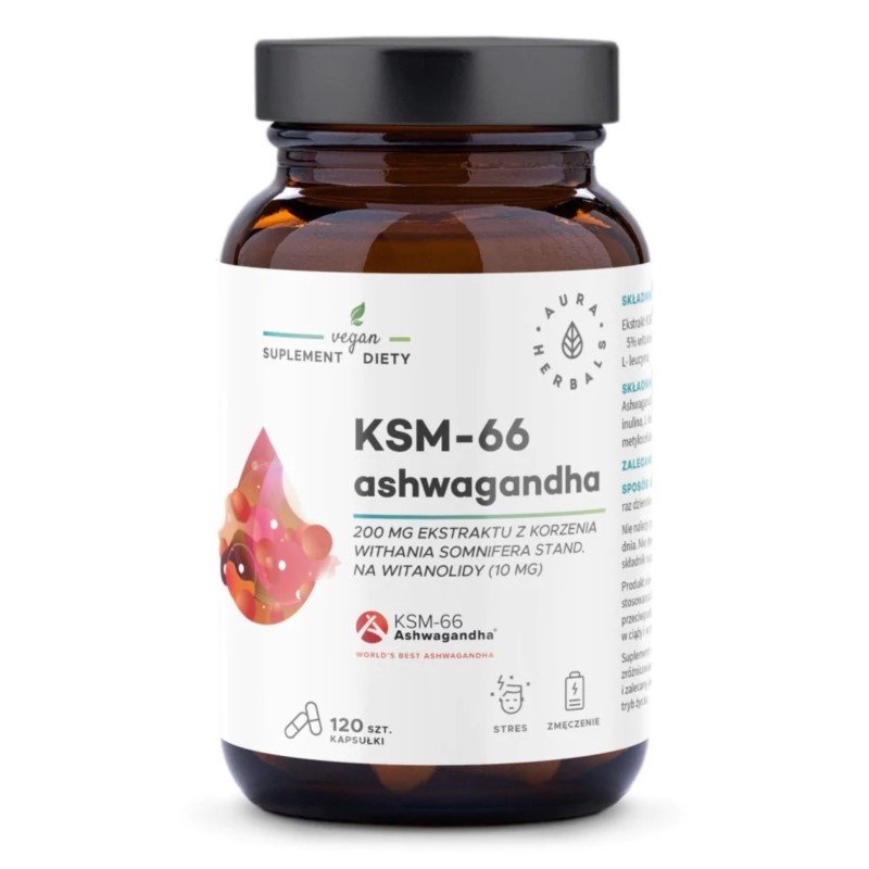 Ashwagandha KSM-66 120 kapsułek 