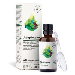 Adaptogeny - 100% Naturalne Ekstrakty Roślinne (bakopa, wąkrota, ashwagandha, kadzidłowiec) w płynie 50 ml