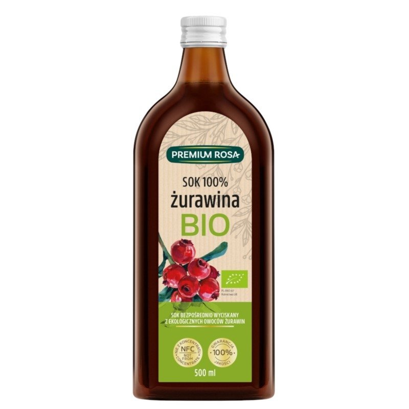 Sok z Żurawiny 100%  BIO 500ml