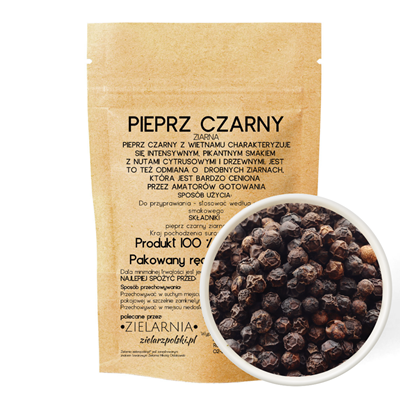 Pieprz Czarny Ziarno 50g