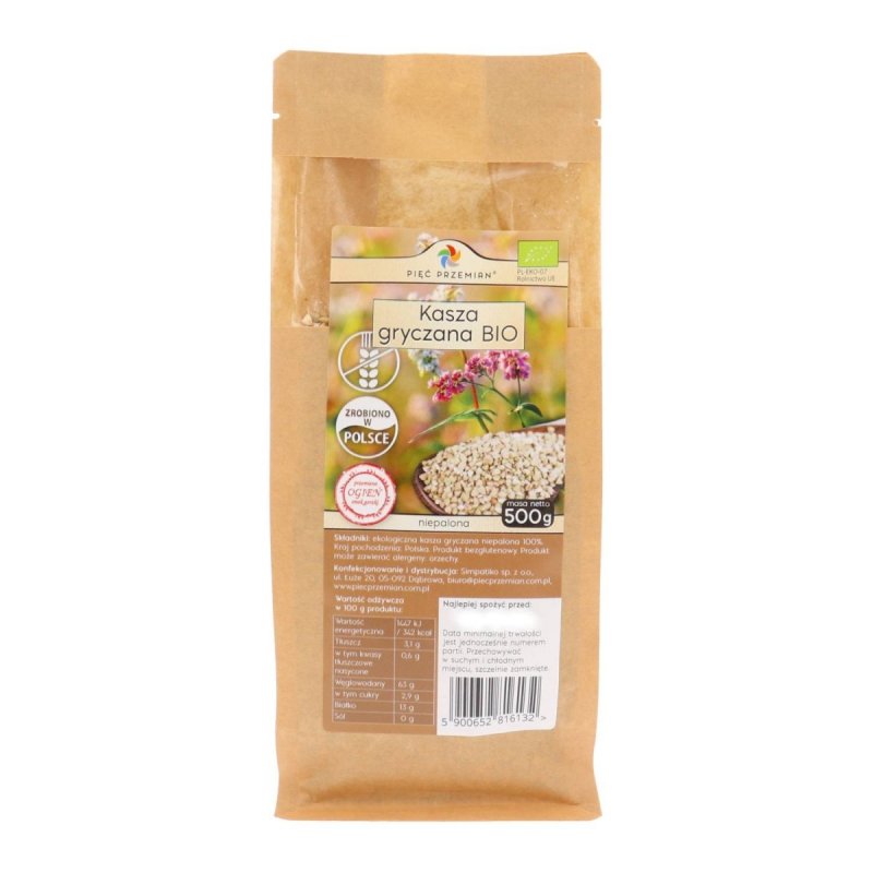 Kasza Gryczana Niepalona Bezglutenowa BIO 500g