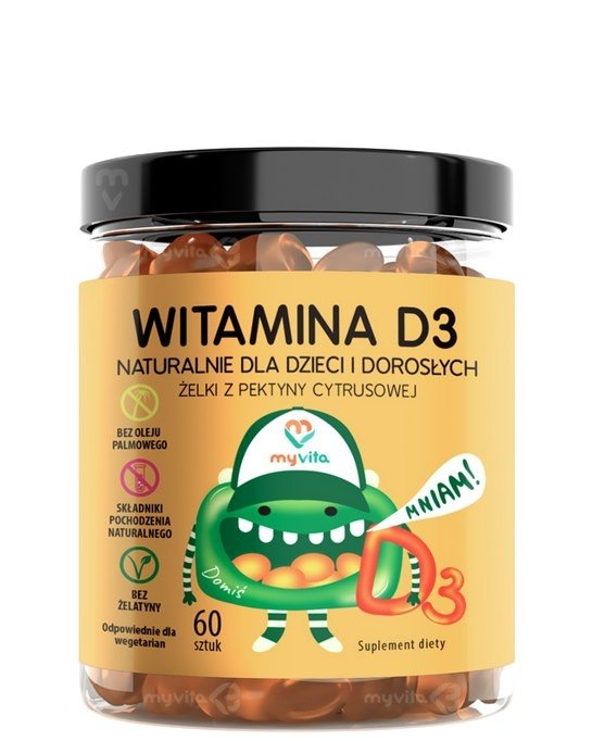 Żelki Naturalne Witamina D3 60 sztuk