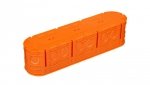 Puszka podtynkowa poczwórna 60mm pomarańczowa M4x60F Multiwall 33170008