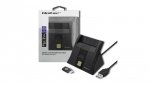 Qoltec Inteligentny czytnik chipowych kart ID SCR-0643 USB 2.0 + Adapter USB-C