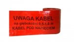 FOLIA KABLOWA CZERWONA ENEA SZER. 30 CM GRUBOŚĆ 0,5 MM Z PERFOROWANYMI OTWORAMI O ŚR. 10 MM, NADR. UWAGA KABEL... /100M/