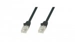 Patch cord Cat5e UTP 0,5m czarny CCA