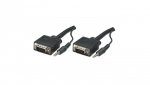 Kabel SVGA HD15-HD15 M/M z audio Jack 3.5mm 10m czarny