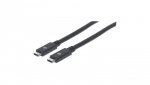 Kabel USB-C 3.2 Gen1 Typ-C M/M 60W 3A 5Gbps czarny 354905 /2m/