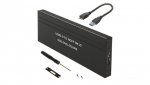 Obudowa dysku Maclean, SSD M.2, NGFF, USB 3.0, rozmiary 2230/2240/2260/2280, aluminiowa obudowa, MCE582