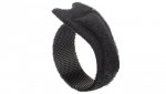 Opaski rzepowe 20x125 BTB Straps czarne /opakowanie 10szt./
