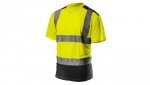 T-shirt ostrzegawczy, ciemny dół, żółty, rozmiar L 81-730-L