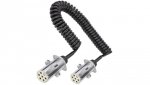 Przewód spiralny QLY-s kabel do naczepy zakończony metalowymi wtykami 7-pin typu S 24V 4m