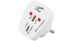 Adapter podróżny EUROPA z gniazda uniwersalnego na wtyk typu E.