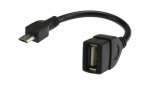 Kabel OTG Adapter USB 2.0 A / micro-B (gniazdo / wtyk) 10-20cm