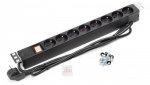 Listwa zasilająca RACK 19 1U 8 gniazd z wyłącznikiem 1,8m