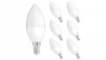 Żarówka LED E14 230V 6W świecowa 520lm DIMMABLE biała zimna komplet 6szt 75.0307