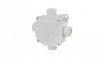 Puszka hermetyczna n/t 75x75x33mm (4xPG16) z zaciskami 5x4mm2 IP67 szara 0298-00