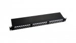 Patch panel 1U/19 cali STP ekranowany 24 porty kat. 6 złącza LSA półka montażowa Q-LANTEC - Q-LANTEC