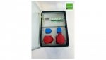 IP54 CEE 32A 16A 2x230V Metalowa rozdzielnica ścienna z miernikiem mocy LCD 94V-2