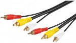Kabel przyłączeniowy Composite Audio Video, 3 x cinch z przewodem wideo RG59 - Długość kabla 15 m