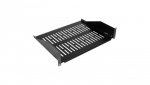 Półka stała do szafy RACK 19 2U 350mm czarna NEKU