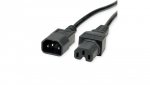VALUE Kabel zasilający IEC320/C14 męski - C15 żeński, czarny, 0,5 m